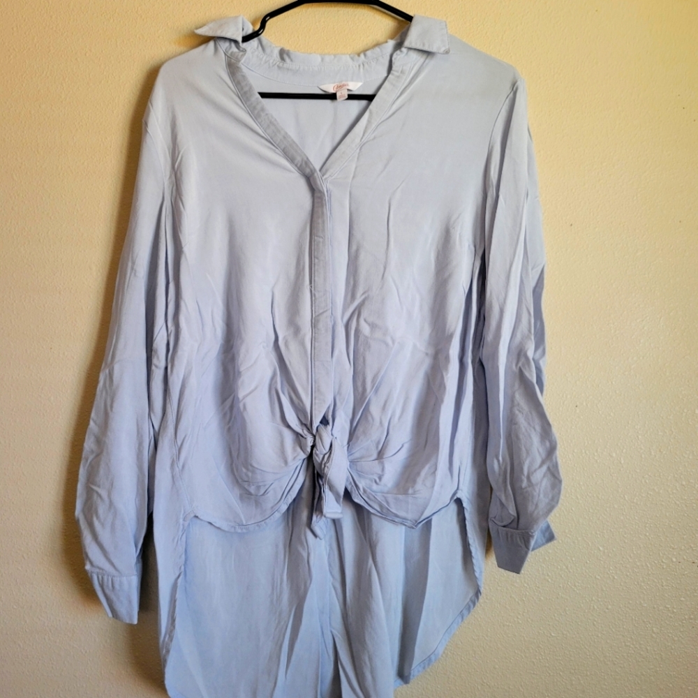 Candie's high low baby blue top Size L